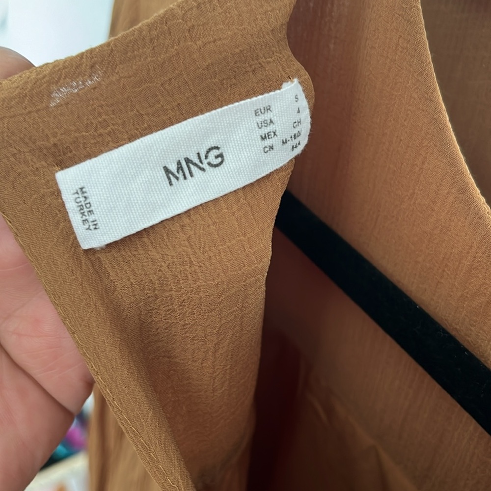MNG Pleated Chiffon midi dress - Picture 3 of 5